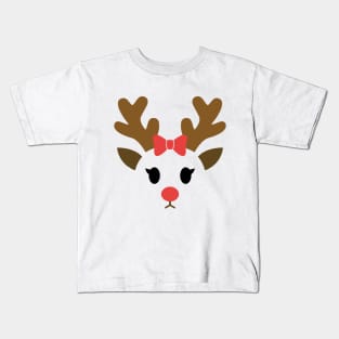 Rudolph Face Kids T-Shirt